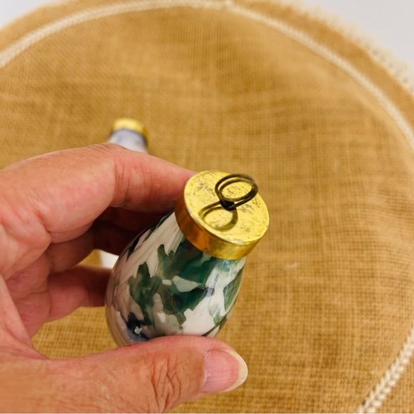 Vintage Alcohol Ink handmade Art Glass Christmas Ornament set - Picture 5 of 5